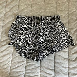 Black and White Printed Shorts